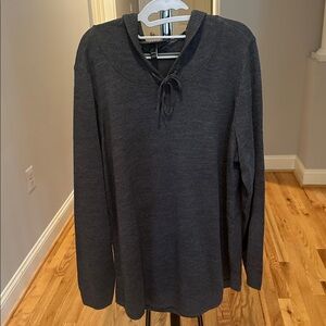 Lane Bryant 14/16 Dark Gray hooded Knit Sweater